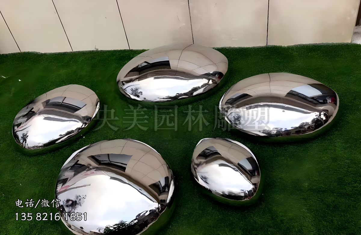 不锈钢鹅卵石园林装饰摆件