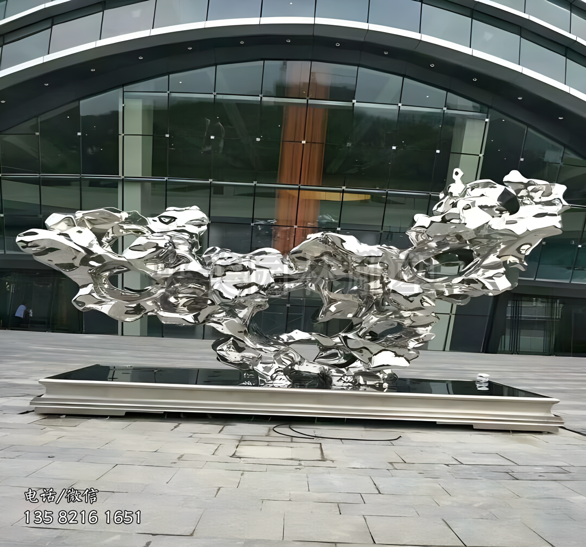 手工锻造不锈钢太湖石景观雕塑