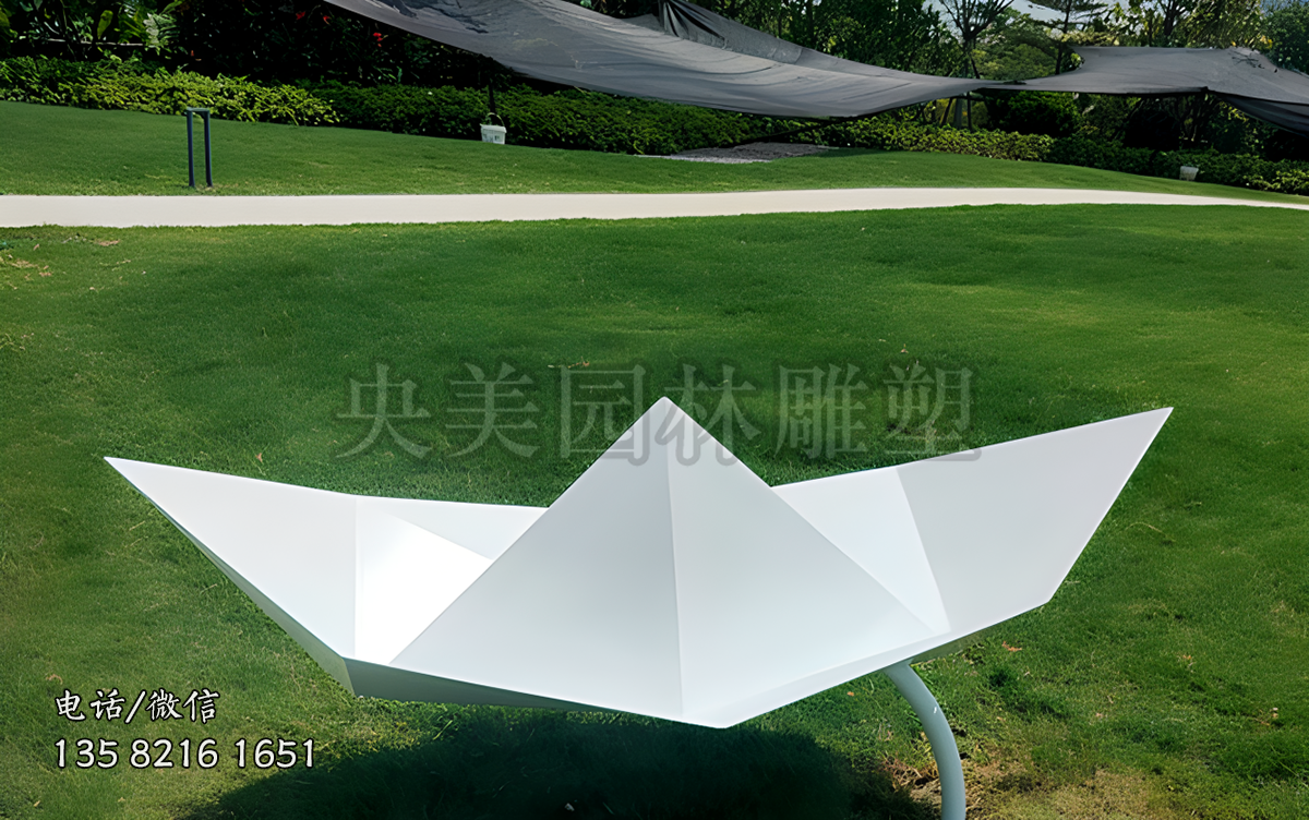 折纸船不锈钢雕塑