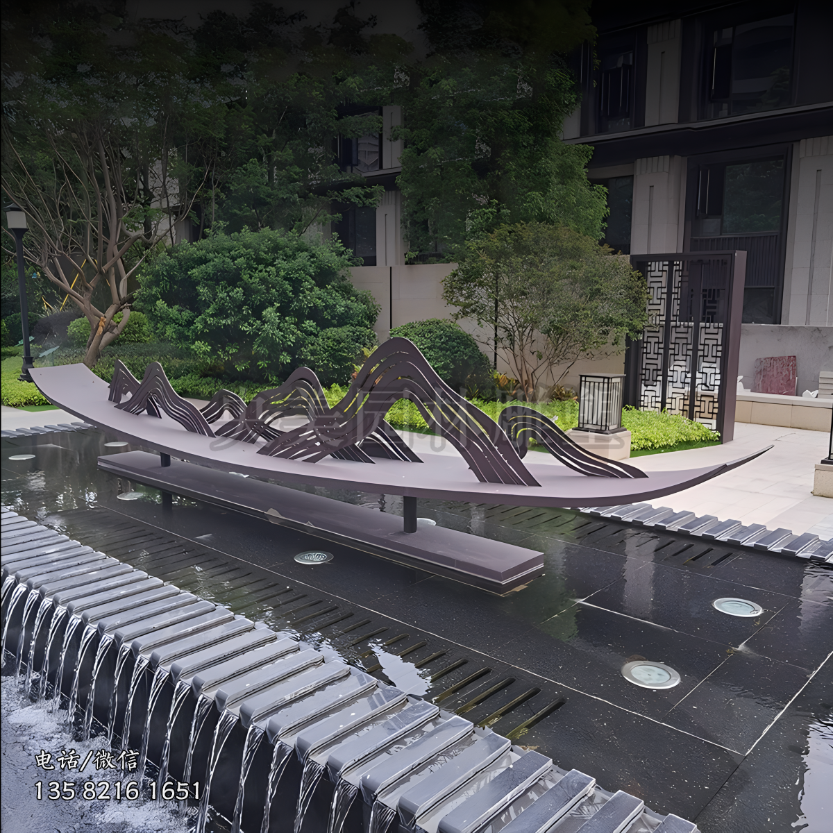 写意船型景观雕塑