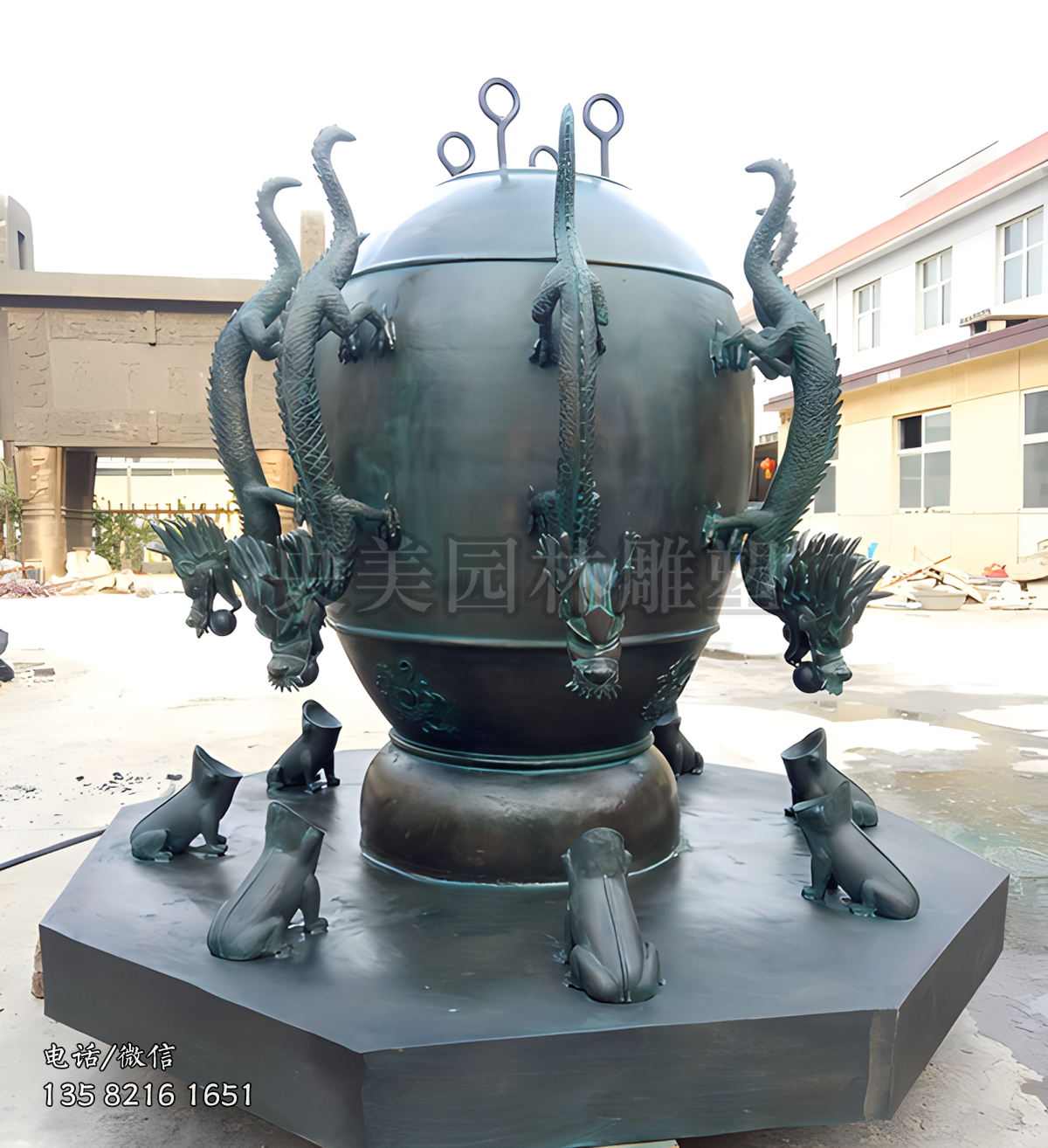 青铜地动仪雕塑摆件
