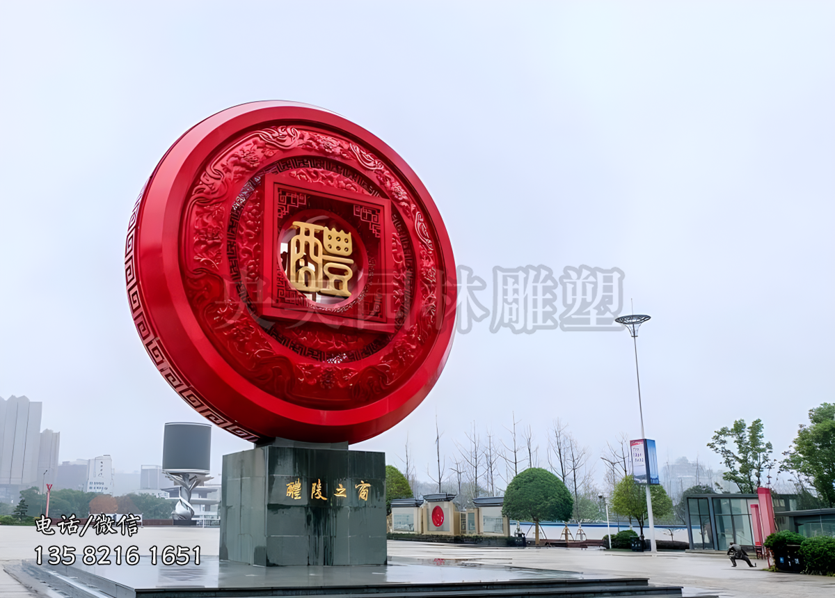 大型灯笼型不锈钢景观雕塑