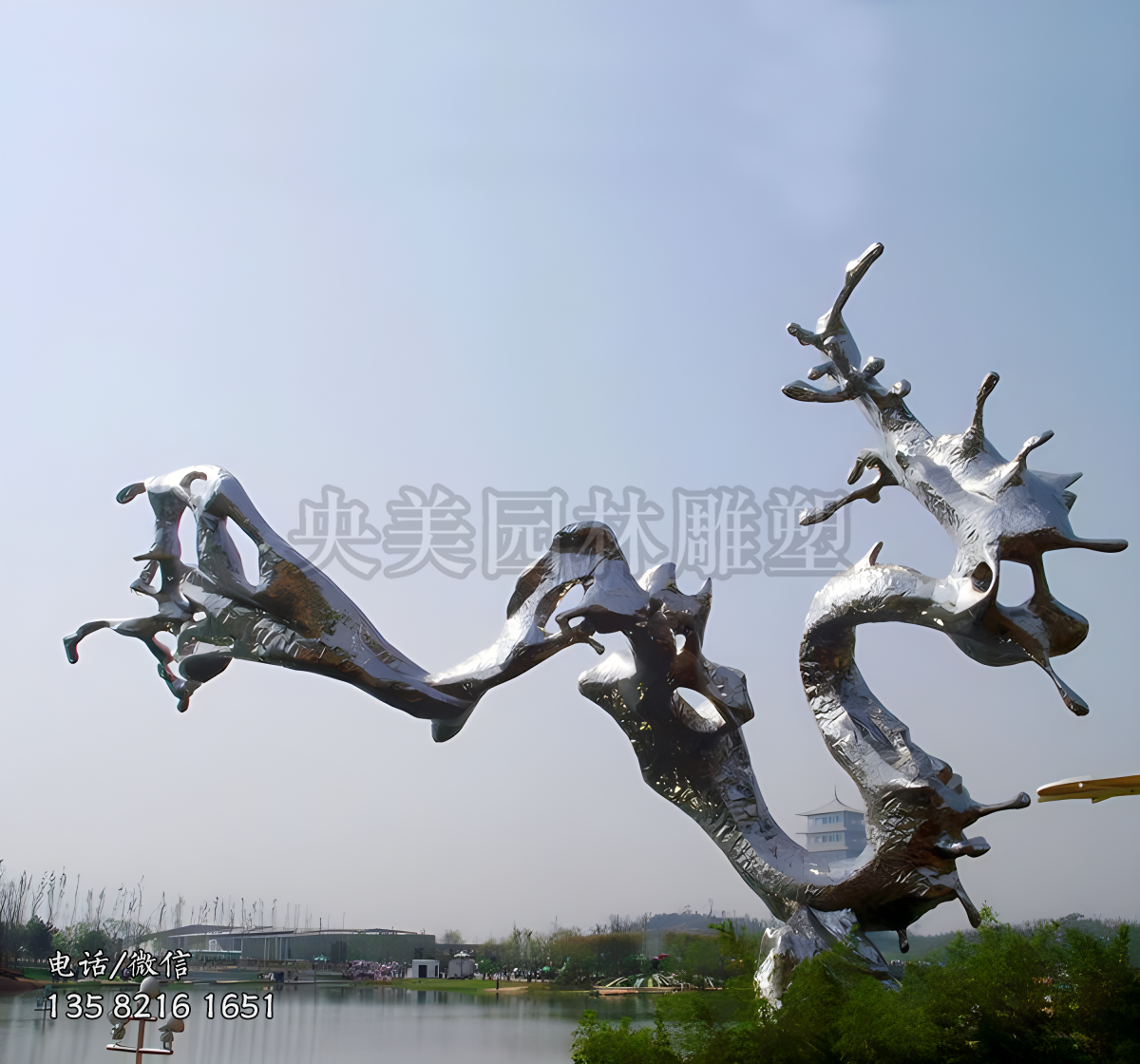 不锈钢浪花雕塑