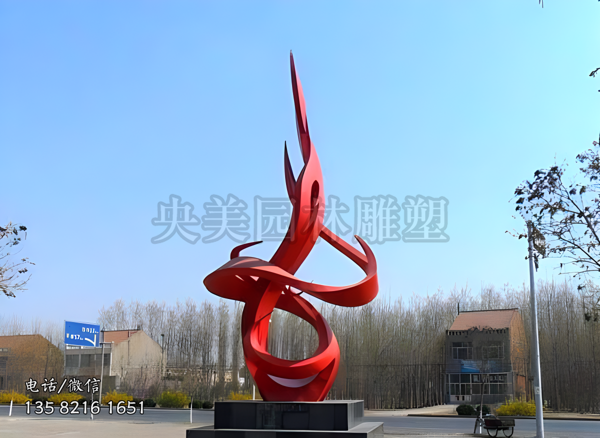 不锈钢火苗雕塑