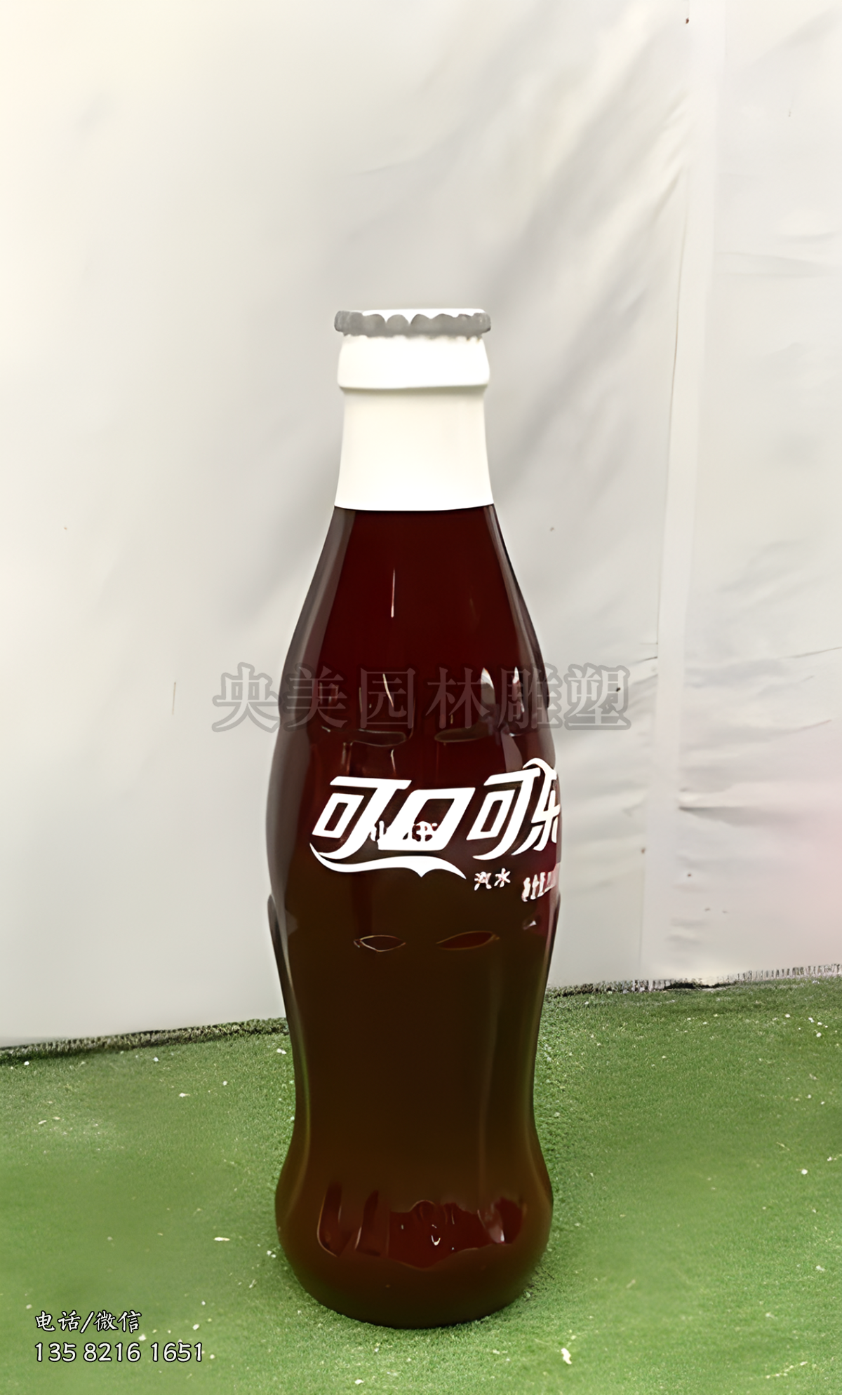 玻璃钢仿真可口可乐玻璃钢瓶子雕塑