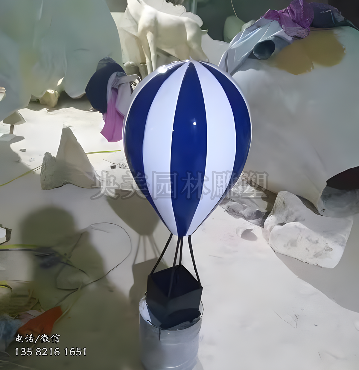 热气球不锈钢雕塑摆件