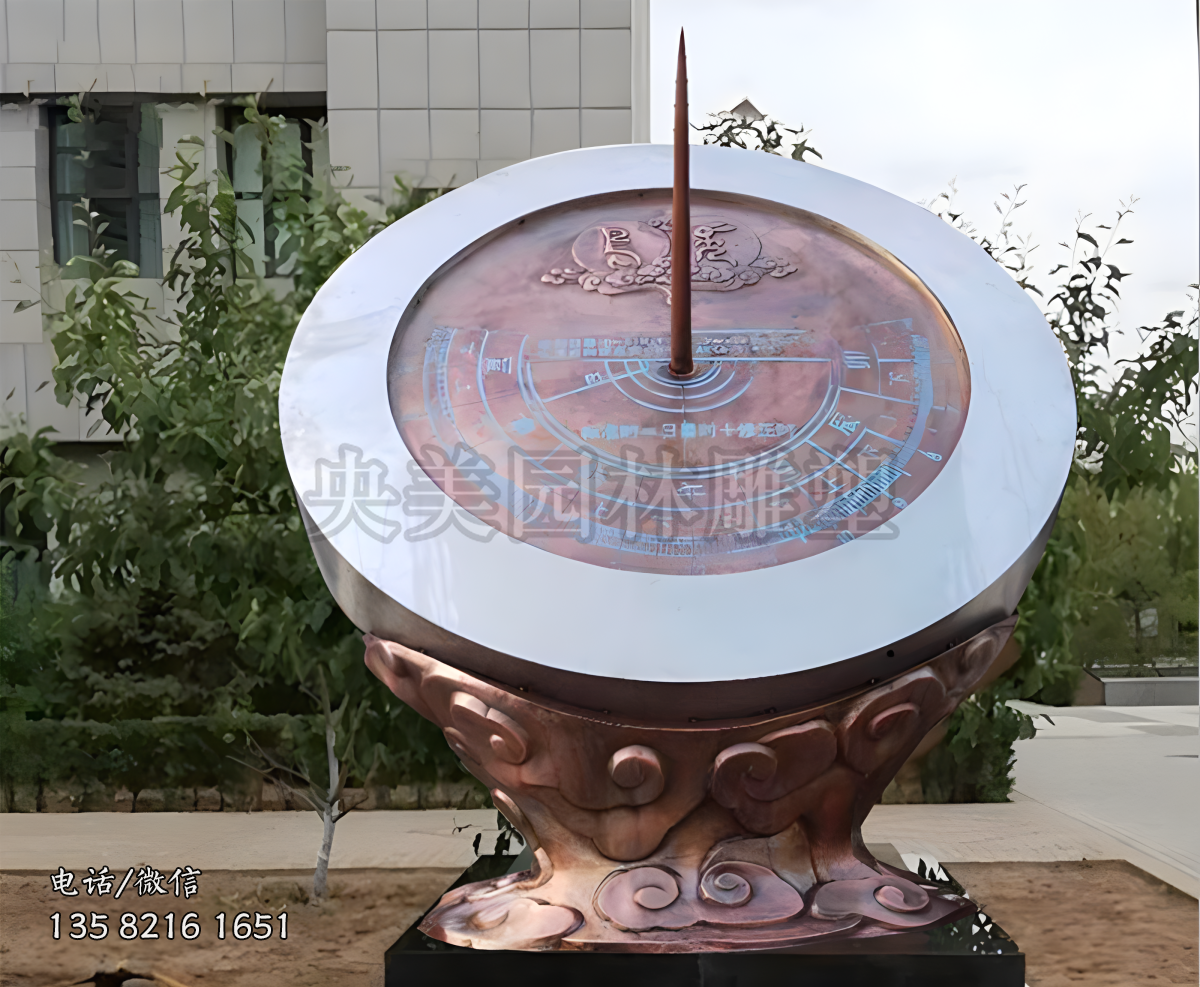 不锈钢日晷雕塑摆件