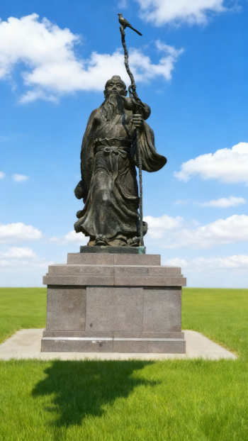 玻璃钢仿铜扁鹊雕塑