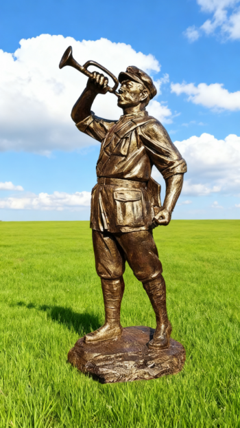 玻璃钢仿铜红军雕塑 (3)