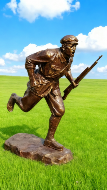 玻璃钢仿铜红军雕塑 (12)