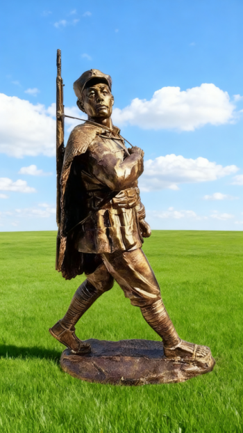 玻璃钢仿铜红军雕塑 (14)