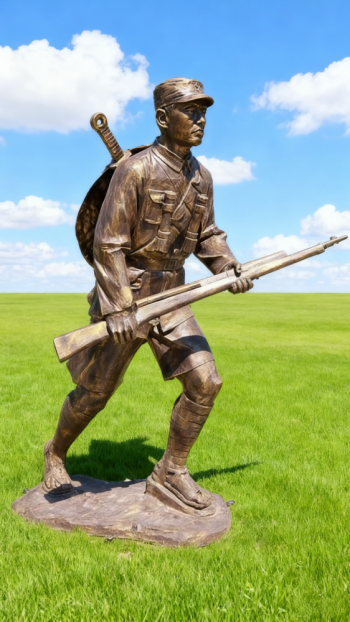 玻璃钢仿铜红军雕塑 (16)