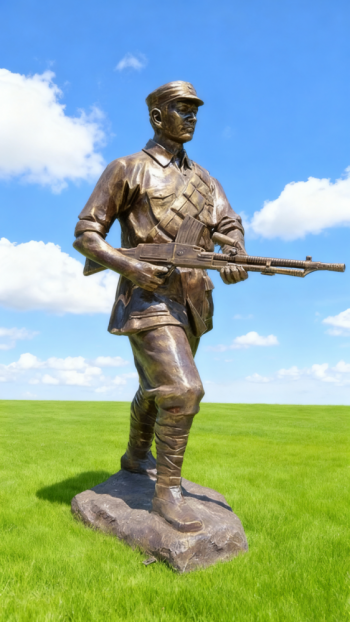 玻璃钢仿铜红军雕塑 (17)