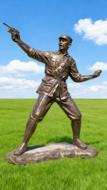 玻璃钢仿铜红军雕塑 (21)
