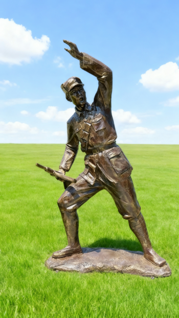 玻璃钢仿铜红军雕塑 (22)