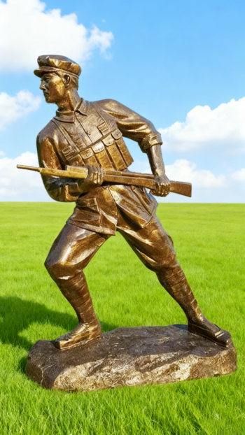 玻璃钢仿铜红军雕塑 (24)