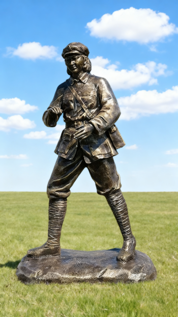 玻璃钢仿铜红军雕塑 (26)