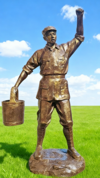 玻璃钢仿铜红军雕塑 (29)