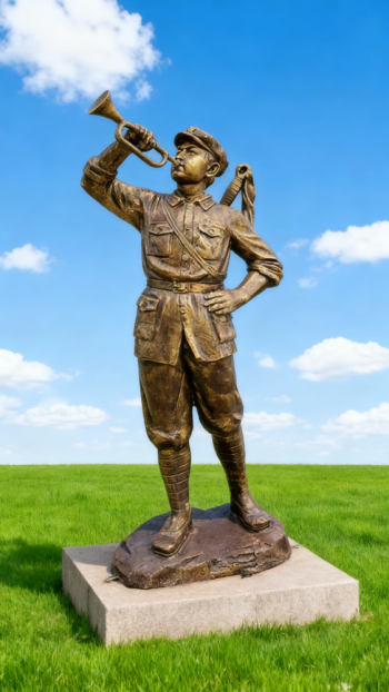 玻璃钢仿铜红军雕塑 (31)