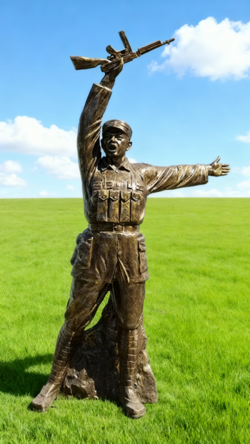 玻璃钢仿铜红军雕塑 (33)