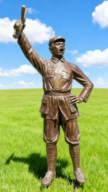 玻璃钢仿铜红军雕塑 (36)