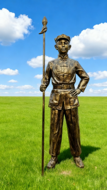 玻璃钢仿铜红军雕塑 (41)