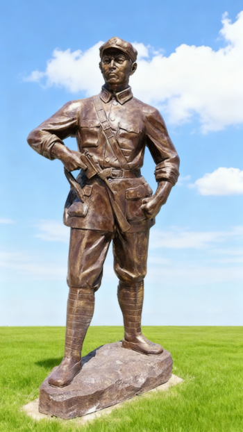 玻璃钢仿铜红军雕塑 (44)