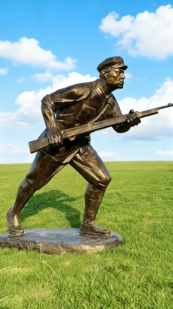 玻璃钢仿铜红军雕塑 (48)