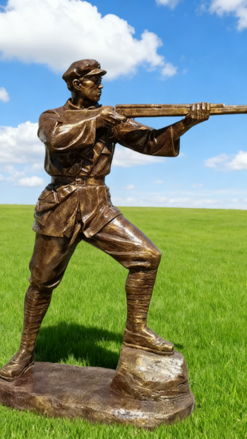 玻璃钢仿铜红军雕塑 (50)