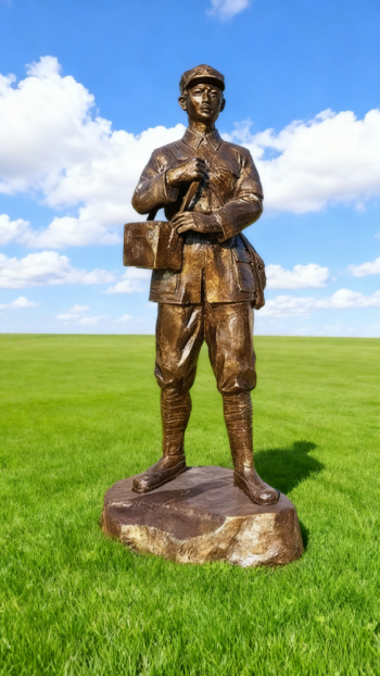 玻璃钢仿铜红军雕塑 (51)