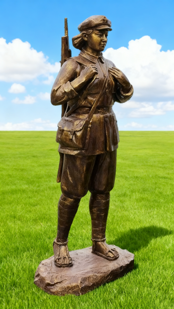 玻璃钢仿铜红军雕塑 (52)