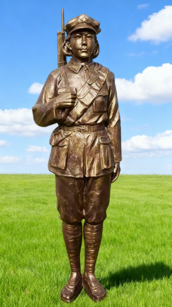 玻璃钢仿铜红军雕塑 (55)