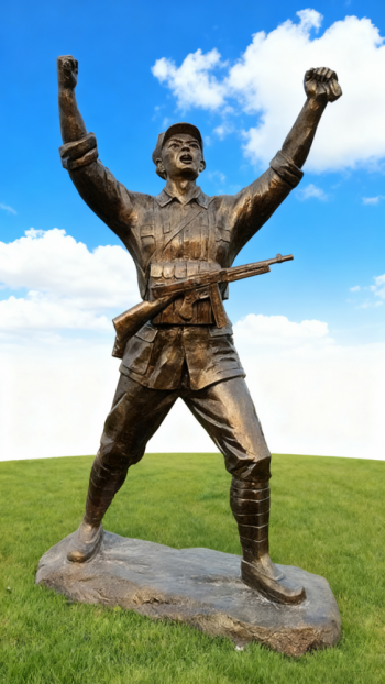 玻璃钢仿铜红军雕塑 (64)