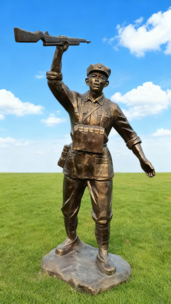 玻璃钢仿铜红军雕塑 (66)