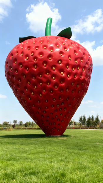 玻璃钢仿真草莓雕塑 (3)