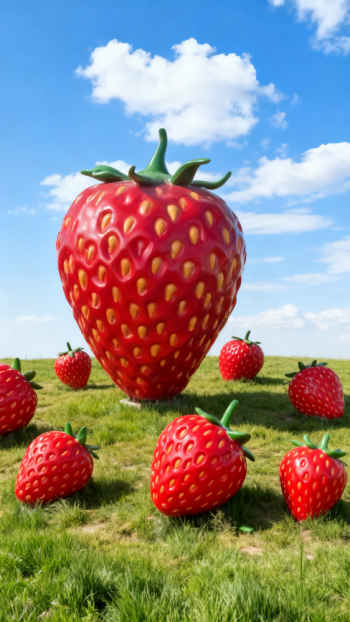 玻璃钢仿真草莓雕塑 (4)