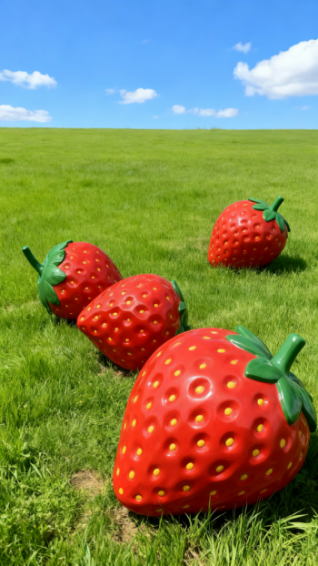 玻璃钢仿真草莓雕塑 (7)