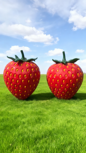 玻璃钢仿真草莓雕塑 (8)