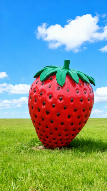 玻璃钢仿真草莓雕塑 (9)