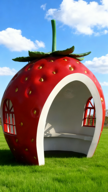 玻璃钢仿真草莓屋
