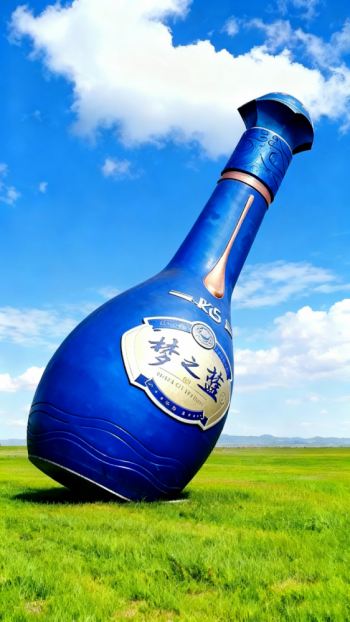 玻璃钢仿真酒瓶雕塑 (1)