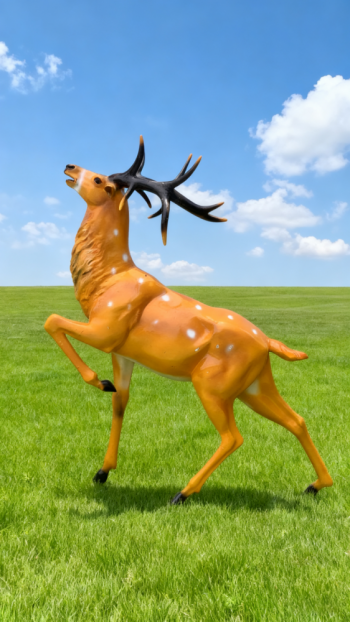 玻璃钢仿真梅花鹿雕塑 (7)