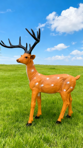 玻璃钢仿真梅花鹿雕塑 (10)