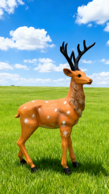 玻璃钢仿真梅花鹿雕塑 (12)