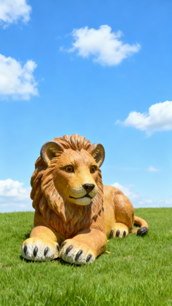 玻璃钢仿真狮子雕塑 (5)