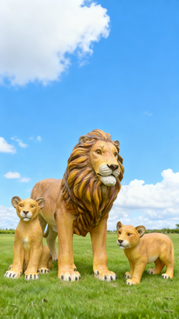 玻璃钢仿真狮子雕塑 (6)