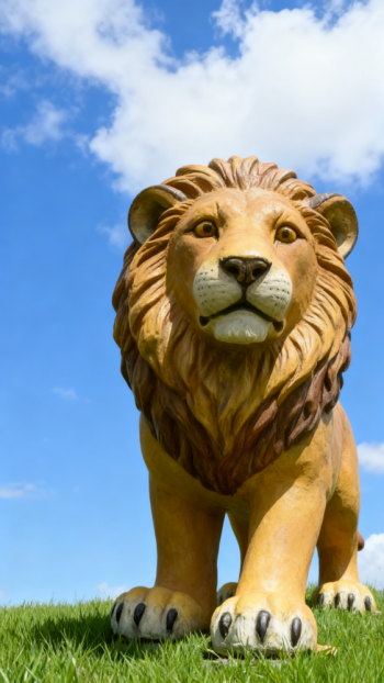 玻璃钢仿真狮子雕塑 (7)