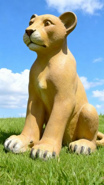 玻璃钢仿真狮子雕塑 (8)