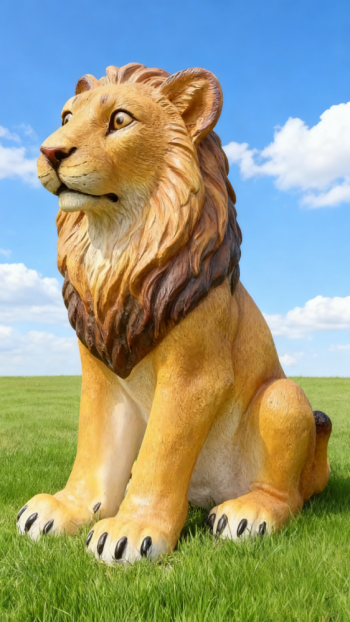 玻璃钢仿真狮子雕塑 (11)