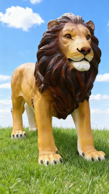 玻璃钢仿真狮子雕塑 (13)